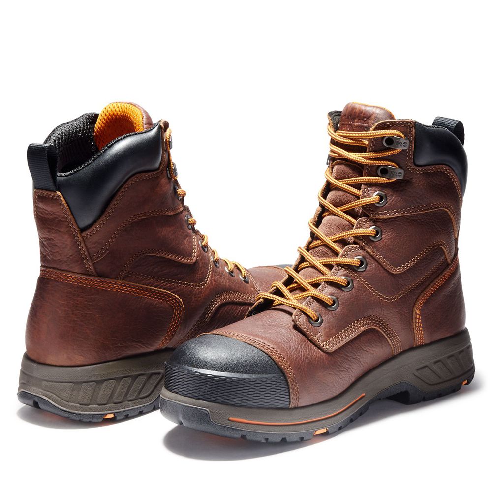 Timberland Mens Work Boots PRO® Helix HD 8\" Comp Toe - Brown - India MU0842963